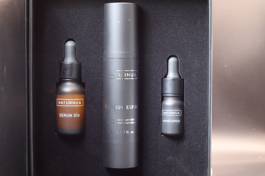 Coffret Anti-Âge Platinum Esprit – Sérums Jour & Nuit + Crème – Naturnua