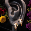 Créoles Monstera Éclat – Argent 925 Plaqué Or