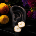 Boucles d'Oreilles Trèfle Nacré en Acier Inoxydable Doré