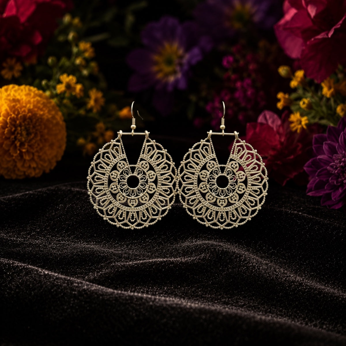 Boucles d'oreilles Rosace Bohème – Filigrane Vintage