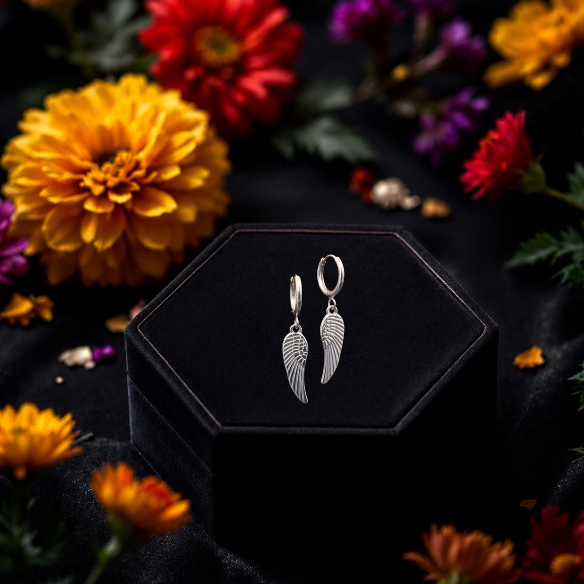 Boucles d'oreilles Ailes d'Ange – Acier Inoxydable