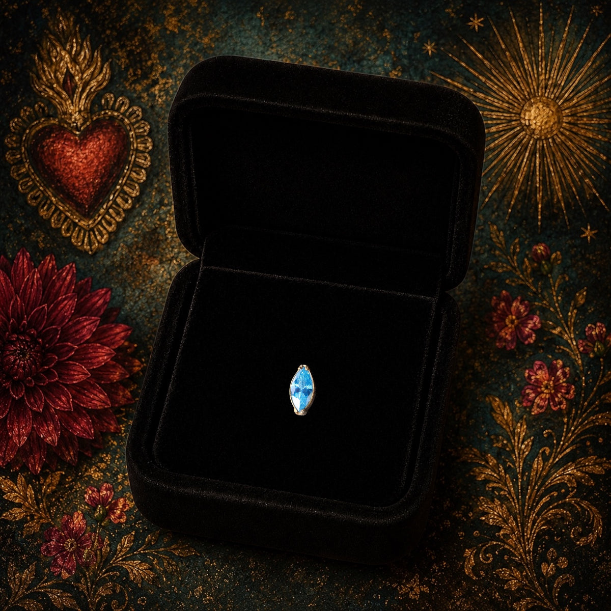 Piercing Marquise en Titane ASTM F136 – Zirconium Marquise