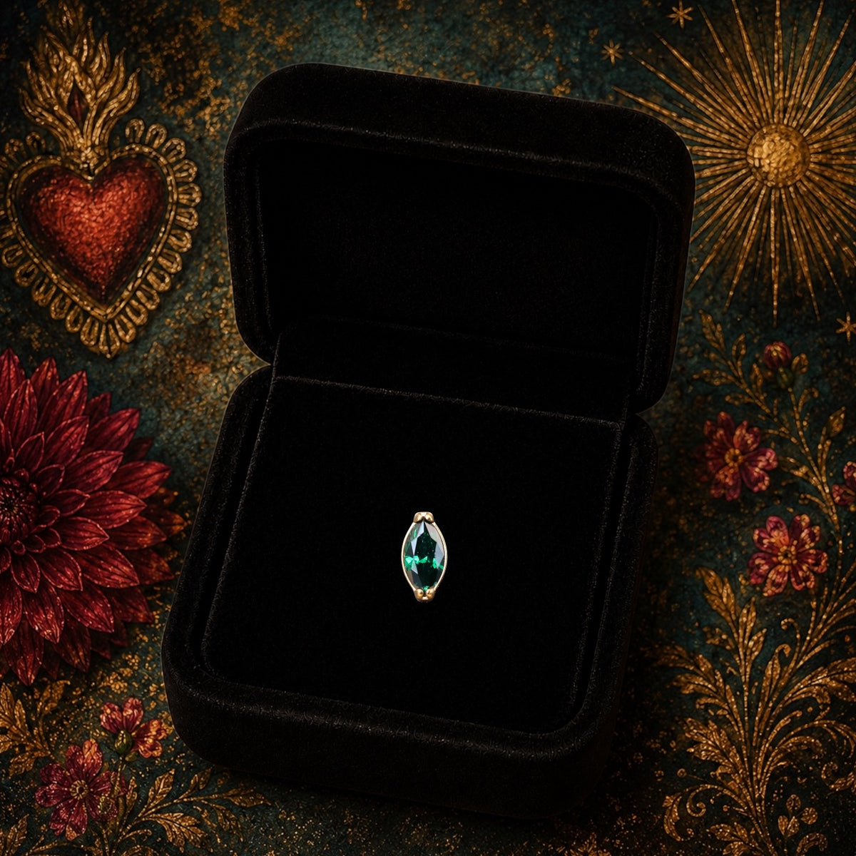 Piercing Marquise en Titane ASTM F136 – Zirconium Marquise