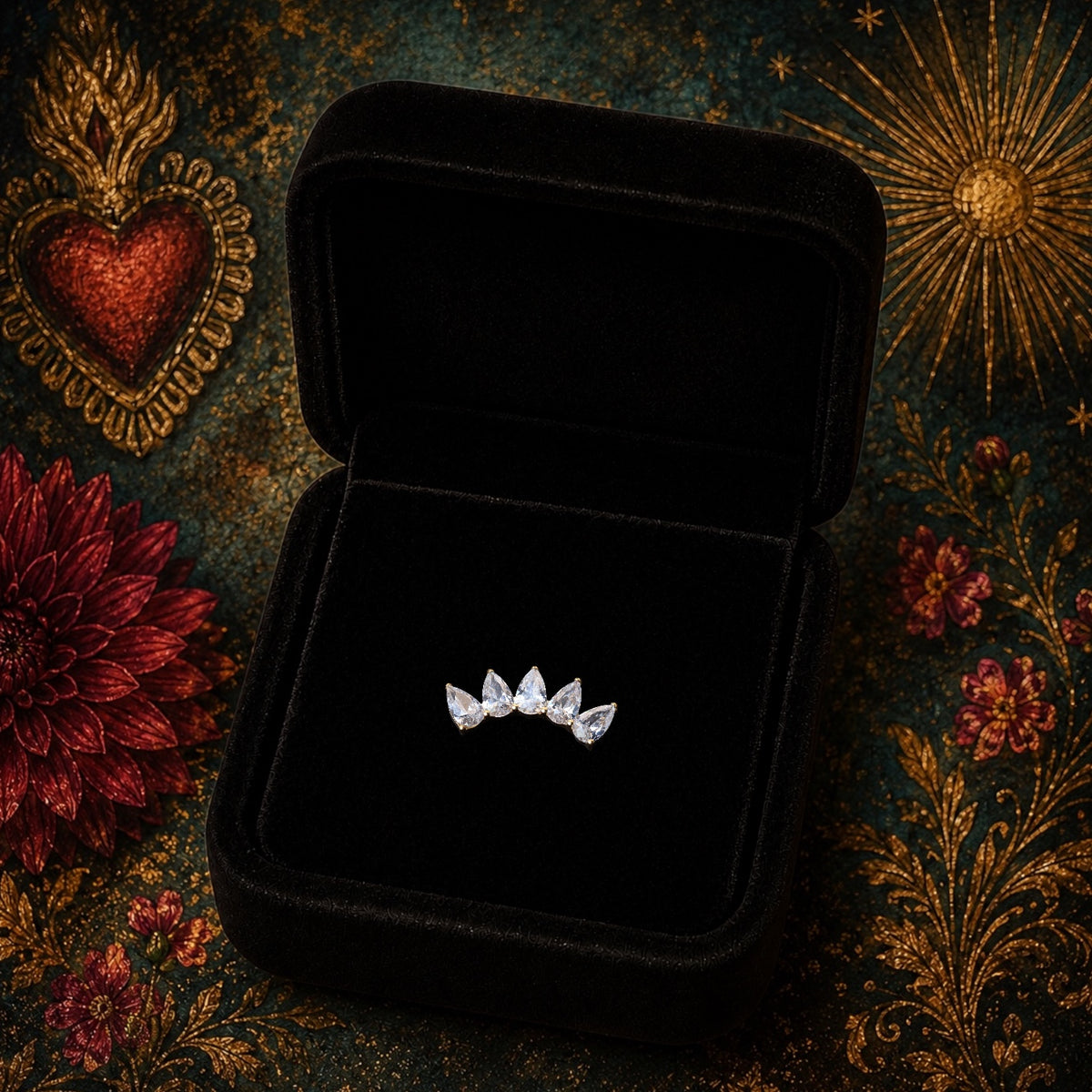 Piercing Éclat Impérial en Titane ASTM F136 – Couronne de Zirconiums
