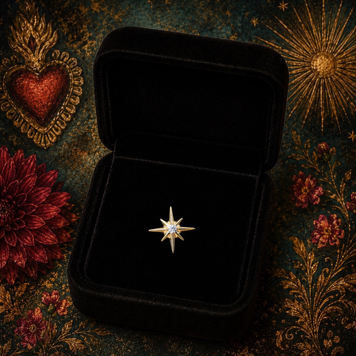 Piercing Étoilis en Titane ASTM F136 – Étoile Sertie d'un Zircon