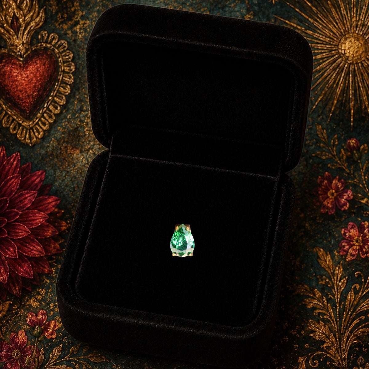 Piercing Goutte Éclat en Titane – Zircon Taille Poire