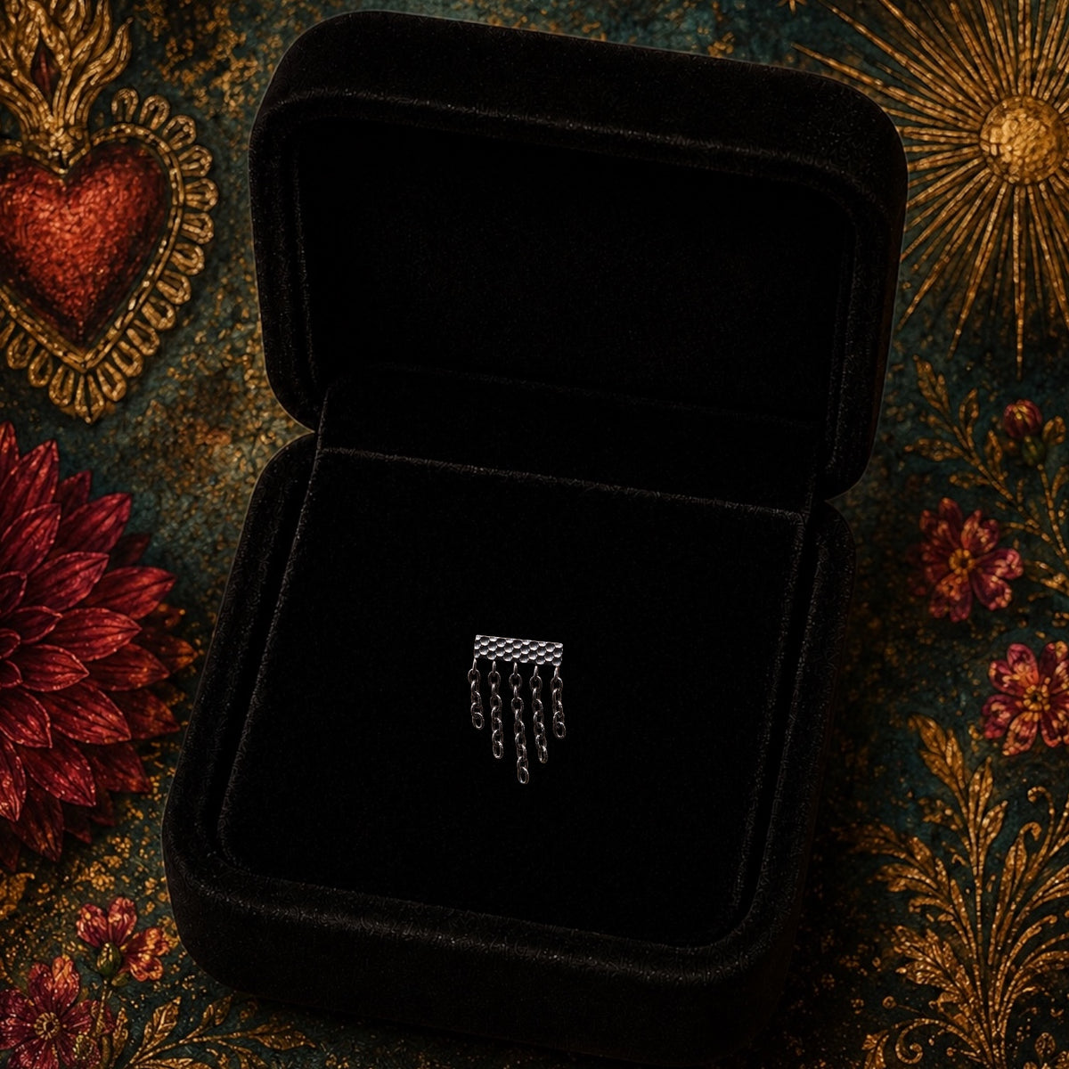 Piercing Frida en Titane ASTM F136 – Chaînes Pendantes